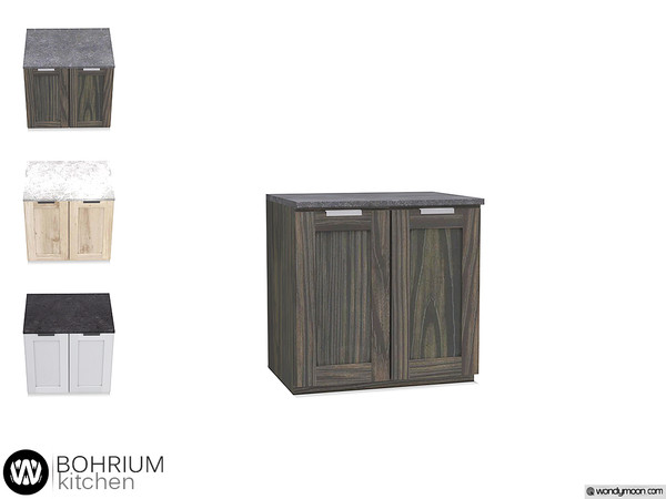 Sims 4 — Bohrium Counter I by wondymoon — - Bohrium Kitchen - Counter I - Wondymoon|TSR - Creations'2019