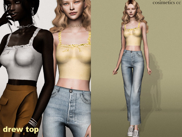 Sims 4 — drew top . by cosimetics — made by cosimetics cc . five swatches . custom cas thumbnail . womens . teen to elder