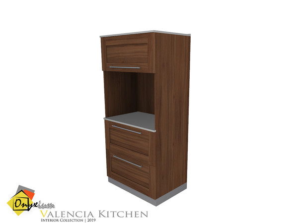 Sims 4 — Valencia Counter For Microwave by Onyxium — Onyxium@TSR Design Workshop Kitchen Collection | Belong 2019 Year