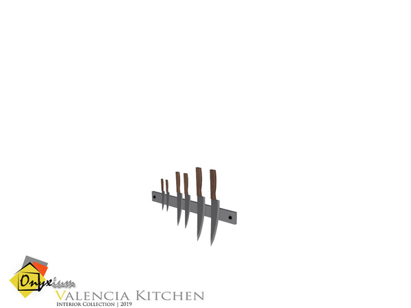 Sims 4 — Valencia Magnetic Knife Holder by Onyxium — Onyxium@TSR Design Workshop Kitchen Collection | Belong 2019 Year