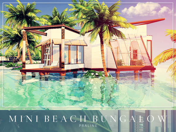 Sims 4 — Mini Beach Bungalow by Pralinesims — By Pralinesims