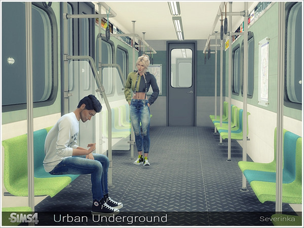 Sims 4 — Urban Underground by Severinka_ — A set of furniture and decor for the design of the lot in the style of a