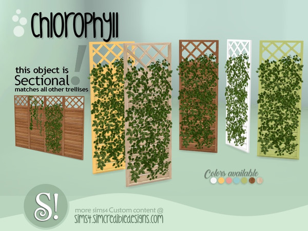 Sims 4 — Chlorophyll separator trellis - Ivy version by SIMcredible! — by SIMcredibledesigns.com available at TSR 7