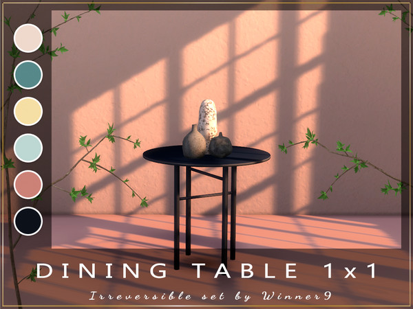 Sims 4 — Dining table 1x1 by Winner9 — This is dining table 1x1 from my set Irreversible, you can find it easy in your