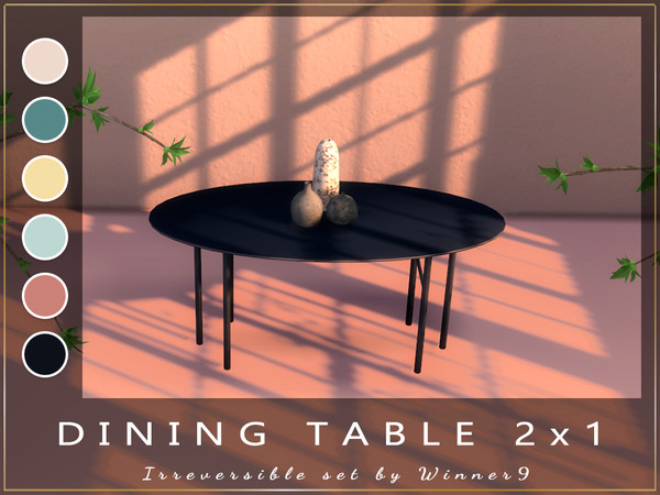 Sims 4 — Dining table 2x1 by Winner9 — This is dining table 2x1 from my set Irreversible, you can find it easy in your