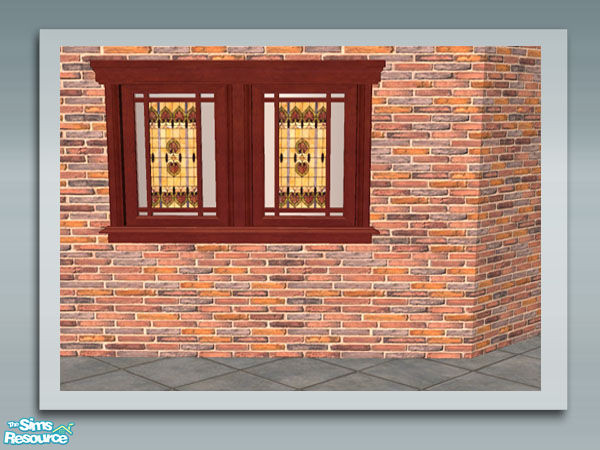 Sims 2 — Rustic Living: Double Window - Diagonal by Shakeshaft — Part of a set of Window and Doors to accompany my Rustic
