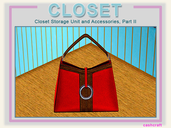 Sims 3 — Modern Closet Bucket Handbag by Cashcraft — A designer and fine leather bucket handbag, available in numerous
