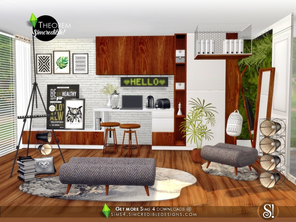 Sims 4 — Theorem Study by SIMcredible! — We created some functional skill pieces to help your sims to have a nice study