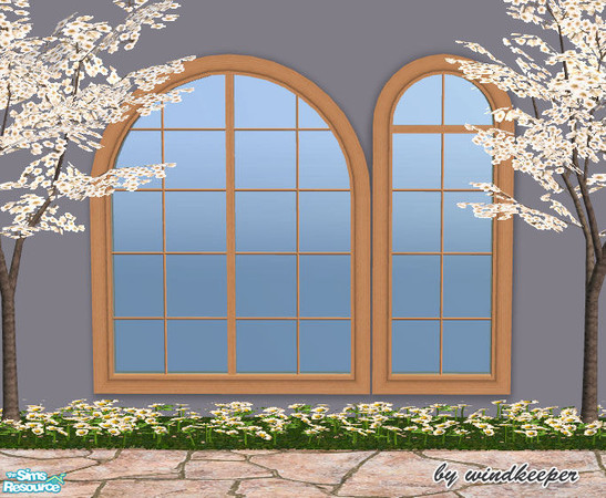Sims 2 — Waterfront window - light wood by Windkeeper — Frame recolor for Waterfront window. Will work for all the