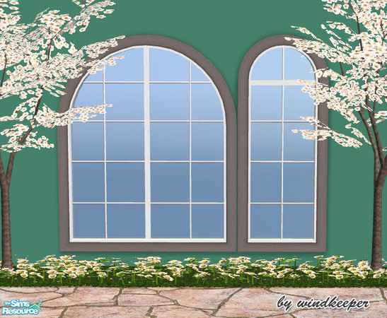 Sims 2 — Waterfront window - grey and white by Windkeeper — Frame recolor for Waterfront window. Will work for all the