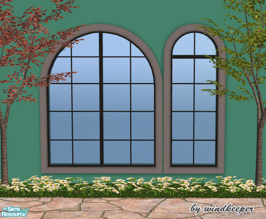 Sims 2 — Waterfront window - grey and black by Windkeeper — Frame recolor for Waterfront window. Will work for all the