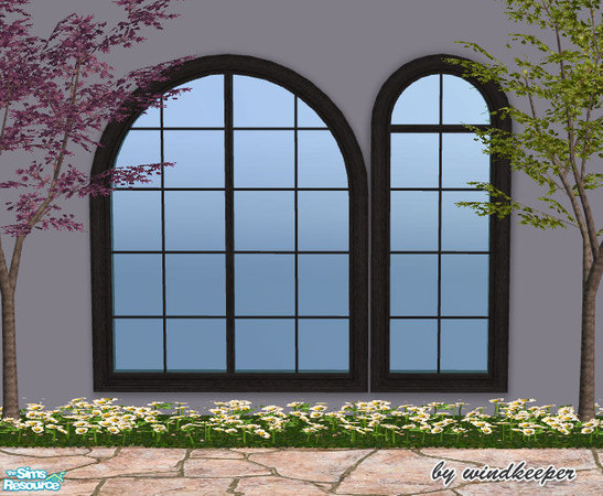 Sims 2 — Waterfront window - black by Windkeeper — Frame recolor for Waterfront window. Will work for all the windows and