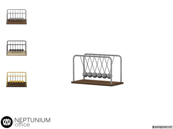 Sims 4 — Neptunium Newton's Cradle Balance Balls by wondymoon — - Neptunium Office - Newton's Cradle Balance Balls -
