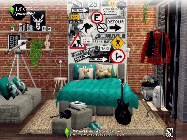Sims 4 — Dexter Extras by SIMcredible! — Bringing decor items and skill builders to our sim guy Dexter do more than just
