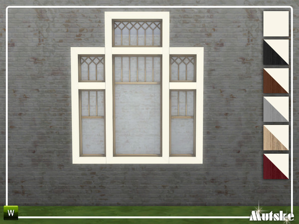 Sims 4 — Linton Window Middle Small Counter 3x1 by Mutske — This window is part of the Linton Constructionset. Made by