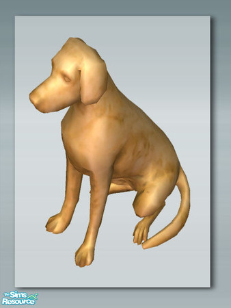Sims 2 — Rustic Living - Minature Dog by Shakeshaft — Part of a set with a Rustic theme, set includes Sofa and Chair, a