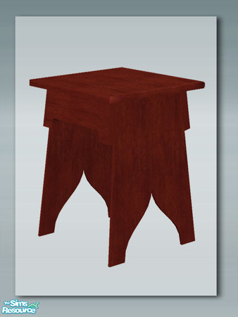 Sims 2 — Rustic Living - End Table by Shakeshaft — Part of a set with a Rustic theme, set includes Sofa and Chair, a