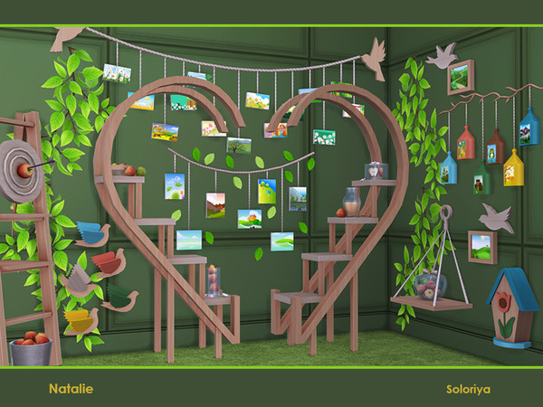 Sims 4 — Natalie by soloriya — A set of decorative and functional items for your any rooms. Includes 12 objects, has 3