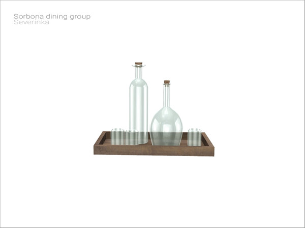 Sims 4 — [Sorbona dining] - dinnerware by Severinka_ — Glass dinnerware From the set 'Sorbona dining group' Build / Buy