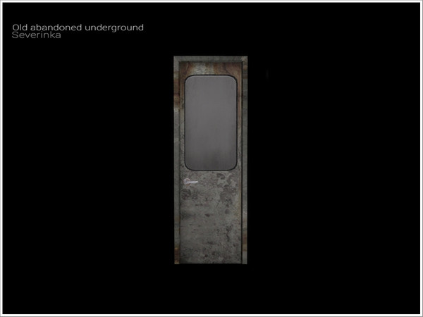 Sims 4 — [Old Underground] - single door by Severinka_ — Single door From the set 'Old abandoned underground' Build / Buy