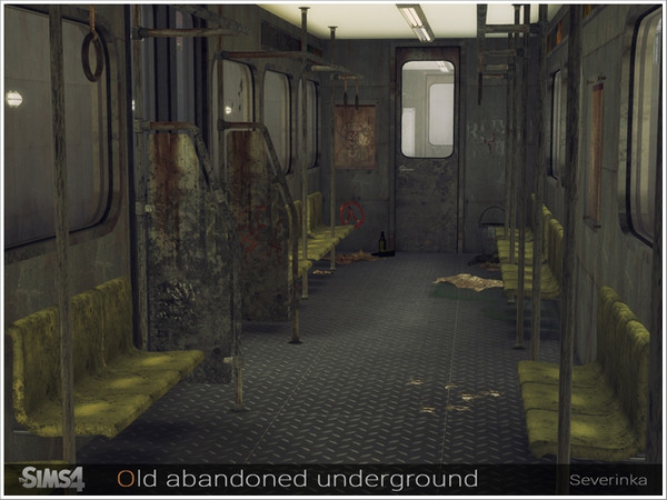 Sims 4 — Old abandoned underground by Severinka_ — A set of furniture and decor for the design of the lot in the style of