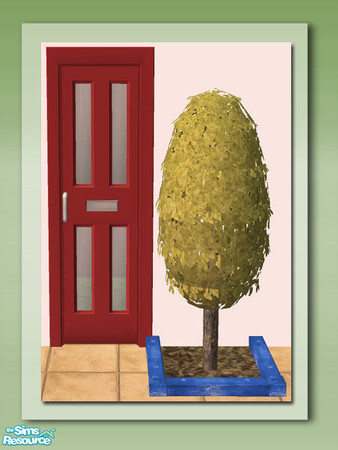 Sims 2 — Egg Shrub -  Golden by Shakeshaft — Part of a set of Shrubs to add architecture and colour to your sims