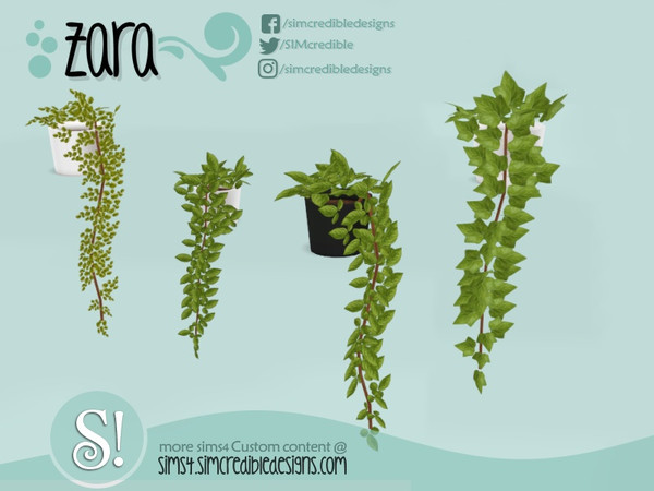 Sims 4 — Zara plant by SIMcredible! — by SIMcredibledesigns.com available at TSR 4 colors in 8 variations