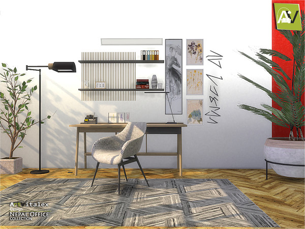 Sims 4 — Nepal Office by ArtVitalex — - Nepal Office - ArtVitalex@TSR, Dec 2019 - All objects three has a different