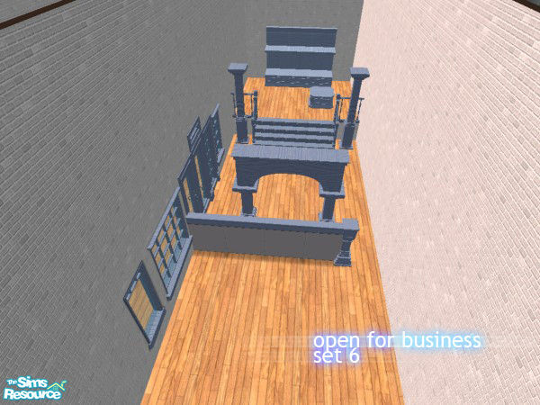 Sims 2 — Open for Business Set 6 by simmyfan2852 — This sixth Open for Business set, this time in slate! Please make sure