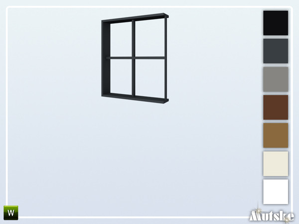 Sims 4 — Wareham Window Privat Side 1x1 by Mutske — This window is part of the Wareham Constructionset. Made by