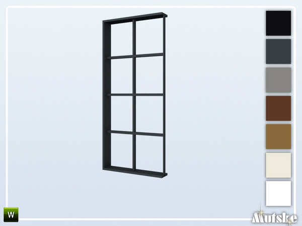 Sims 4 — Wareham Window Middle Side 1x1 by Mutske — This window is part of the Wareham Constructionset. Made by