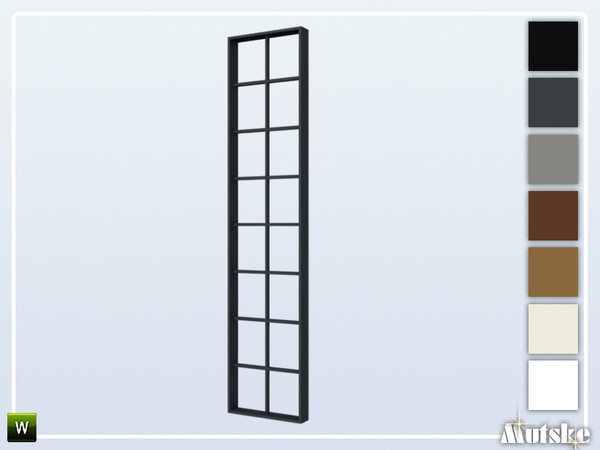 Sims 4 — Wareham Window Tall Wall 8 1x1 by Mutske — This window is part of the Wareham Constructionset. Made by
