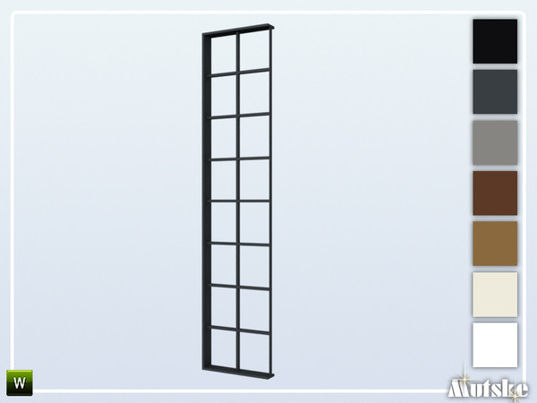 Sims 4 — Wareham Window Tall Wall Side 8 1x1 by Mutske — This window is part of the Wareham Constructionset. Made by