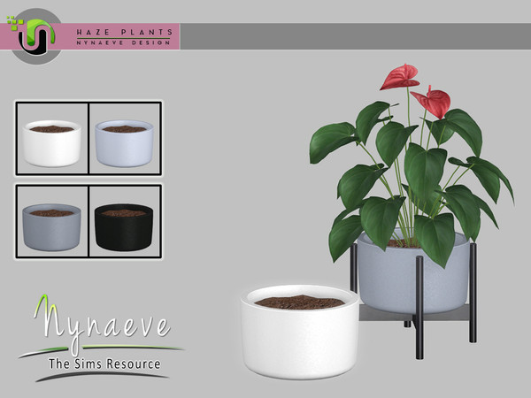 Sims 4 — Haze Flowerpot V3 by NynaeveDesign — Haze Plants - Flowerpot V3 Found Under: Decor - Plants Price: 72 Tiles: 1x1
