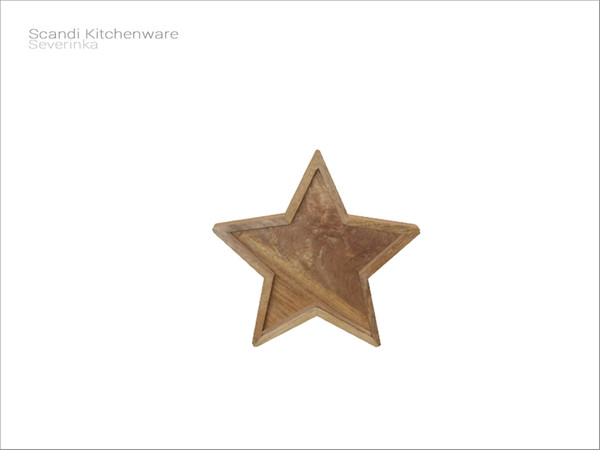 Sims 4 — [ScandiKitchenware] - wooden star by Severinka_ — Wooden star From the set 'Scandi Kitchenware' Build / Buy