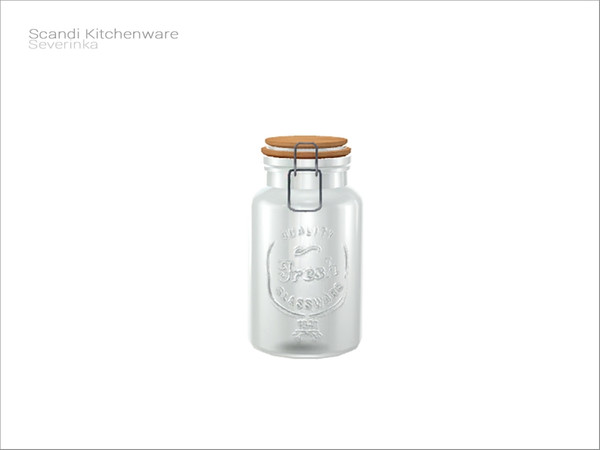 Sims 4 — [ScandiKitchenware] - glass jars by Severinka_ — Glass jar From the set 'Scandi Kitchenware' Build / Buy
