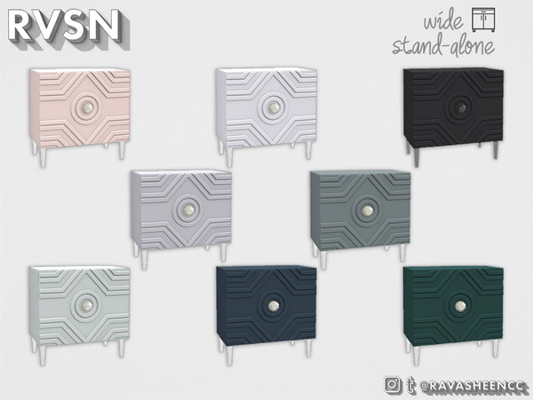 Sims 4 — Counter Argument Sideboard - Standalone Wide by RAVASHEEN — This sideboard is part of the 'Counter Argument'