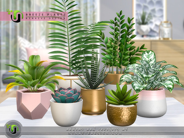 Sims 4 — Breeze Plants by NynaeveDesign — Add life and greenery to any dull corner of your sim's home with these
