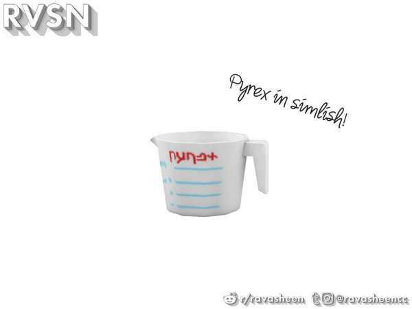 Sims 4 — Peg to Differ - Deco Measuring Cup by RAVASHEEN — Add a measure of consistency to your kitchen with the