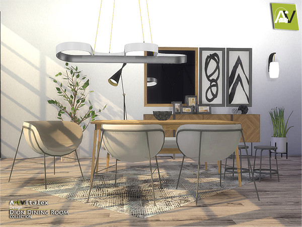 Sims 4 — Dion Dining Room by ArtVitalex — - Dion Dining Room - ArtVitalex@TSR, Feb 2020 - All objects three has a