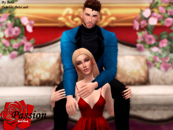 Sims 4 — Passion - Pose Pack by Beto_ae0 — Romantic poses for your sims couples, I hope you like them. To use the poses