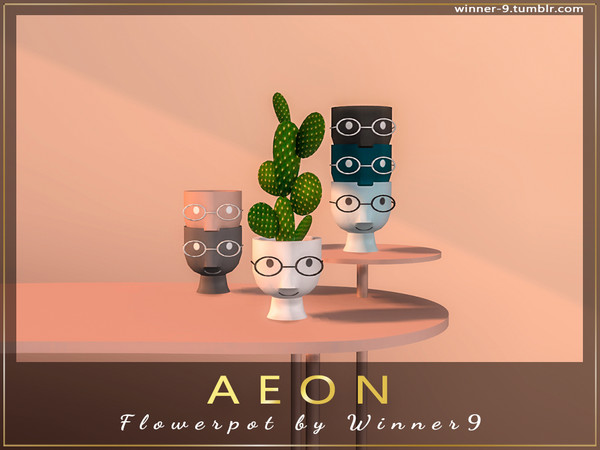 Sims 4 — Aeon Flowerpot by Winner9 — Flowerpot from my office set Aeon, you can find it easy in your game by typing