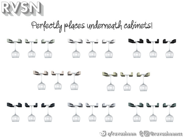 Sims 4 — Simmer Down Wine Rack by RAVASHEEN — Bring new function to the Simmer Down series cabinets and storage with this