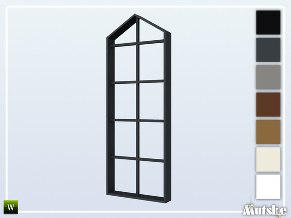 Sims 4 — Wareham Window Middle 5 Triangle 32 1x1 by Mutske — This window is part of the Wareham Constructionset. Made by