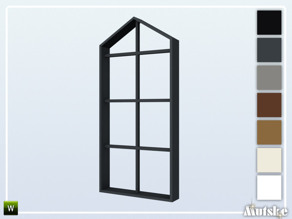 Sims 4 — Wareham Window Middle 4 Triangle 32 1x1 by Mutske — This window is part of the Wareham Constructionset. Made by