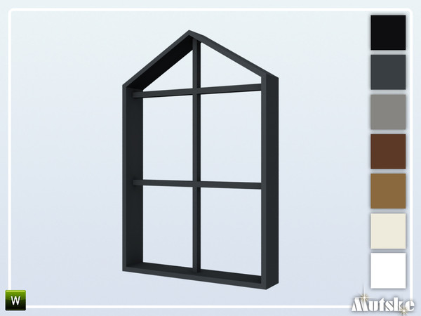 Sims 4 — Wareham Window Middle 3 Triangle 32 1x1 by Mutske — This window is part of the Wareham Constructionset. Made by