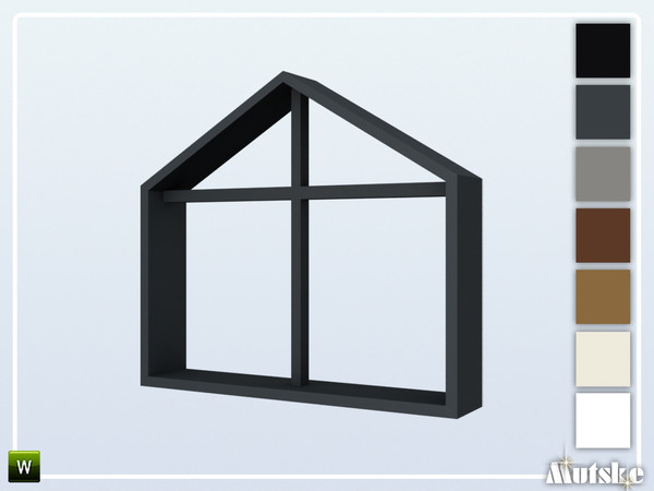 Sims 4 — Wareham Window Middle 2 Triangle 32 1x1 by Mutske — This window is part of the Wareham Constructionset. Made by
