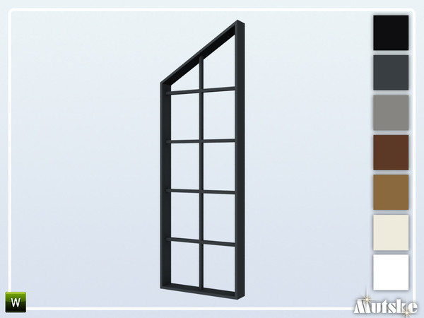 Sims 4 — Wareham Window Side 5 Triangle 32 1x1 by Mutske — This window is part of the Wareham Constructionset. Made by