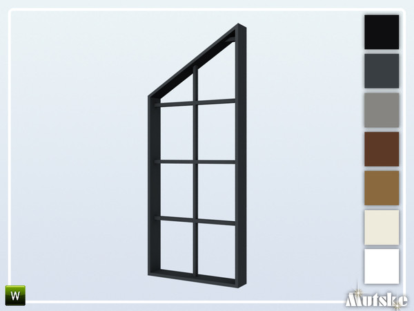 Sims 4 — Wareham Window Side 4 Triangle 32 1x1 by Mutske — This window is part of the Wareham Constructionset. Made by