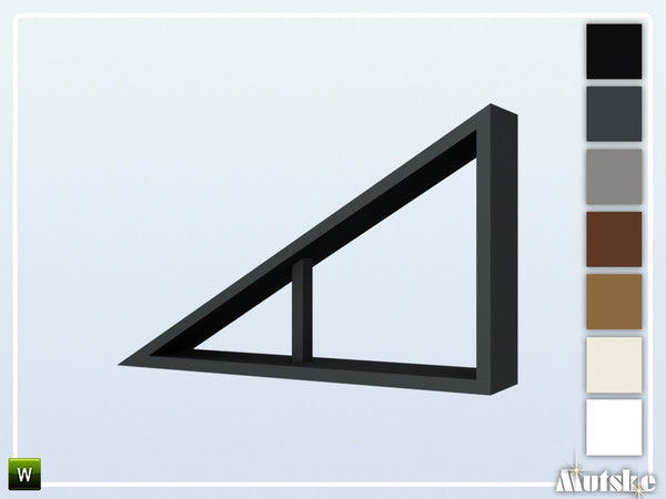 Sims 4 — Wareham Window Side 1 Triangle 32 1x1 by Mutske — This window is part of the Wareham Constructionset. Made by